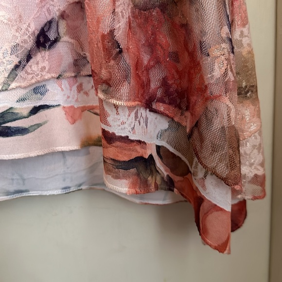 Roz & Ali Lace Overlay Top Size 1X NWOT - Picture 6 of 15